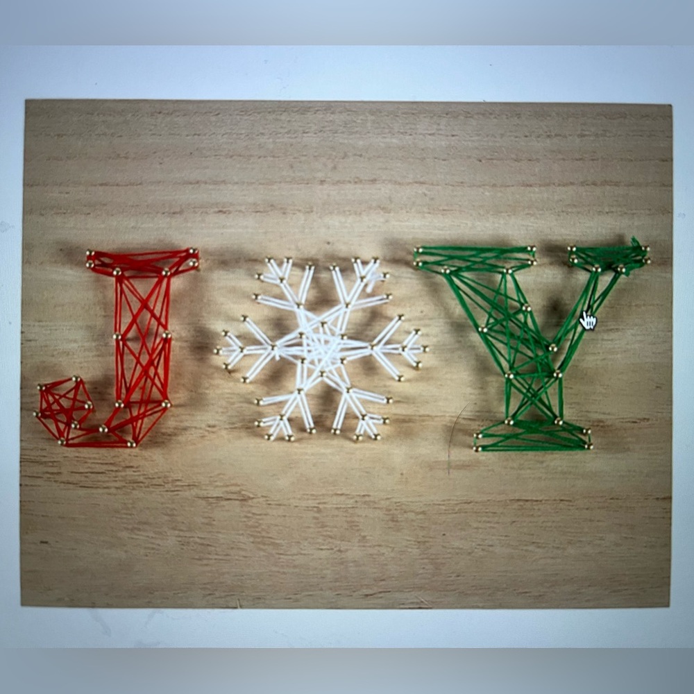 String art craft kit from Oriental Trading Company - JOY